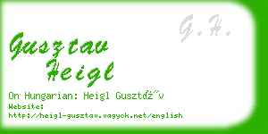 gusztav heigl business card